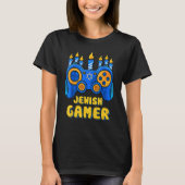Hanukkah Jewish Video Game Controller Gamer Chanuk Tシャツ (正面)