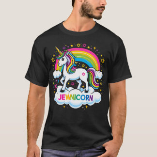 Hanukkah Jewnicorn Funny Jewish Unicorn Tシャツ
