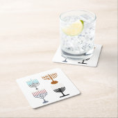 Hanukkah Judaism Jew Religion スクエアペーパーコースター (インサイチュ)