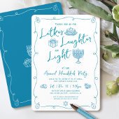 Hanukkah Latke Laughter Light Fun Whimsical Party 招待状