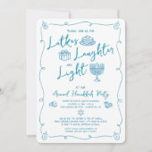 Hanukkah Latke Laughter Light Whimsical Fun Doodle 招待状 (正面)