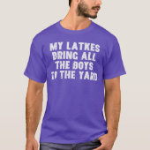 Hanukkah Latkes Bring All Boyso Yard Chanukah Men  Tシャツ (正面)