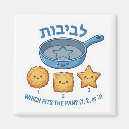 Hanukkah Latkes "Levivot" Shape Matching Game マグネット (正面)