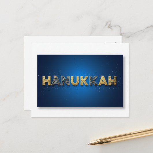 Hanukkah Lights Postcard ポストカード (正面/裏面インサイチュ)