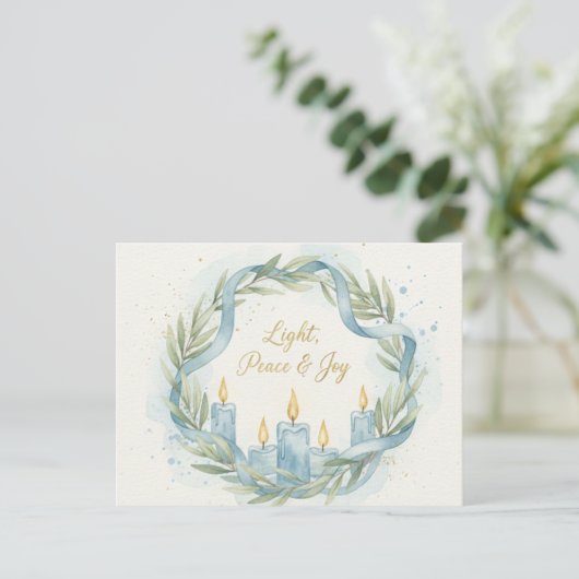 Hanukkah Lights Postcard ポストカード (スタンド正面)