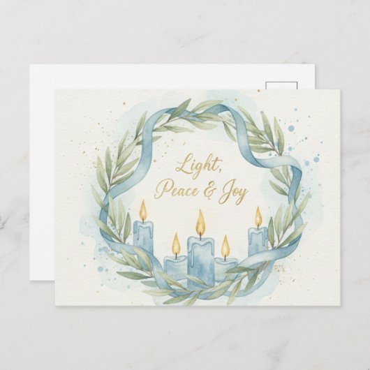 Hanukkah Lights Postcard ポストカード (正面/裏面)