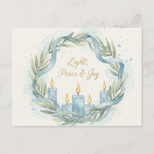 Hanukkah Lights Postcard ポストカード (正面)