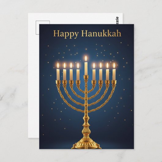 Hanukkah Lights Postcard ポストカード (正面/裏面)