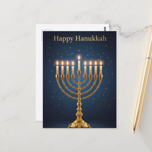 Hanukkah Lights Postcard ポストカード (正面/裏面インサイチュ)