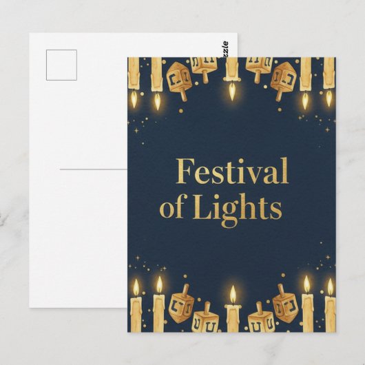 Hanukkah Lights Postcard ポストカード (正面/裏面)