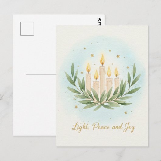 Hanukkah Lights Postcard ポストカード (正面/裏面)