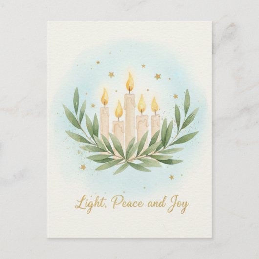 Hanukkah Lights Postcard ポストカード (正面)