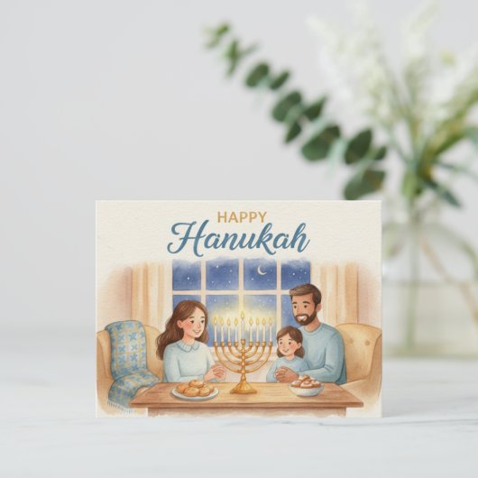 Hanukkah Lights Postcard ポストカード (スタンド正面)
