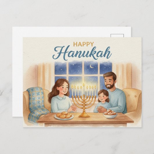Hanukkah Lights Postcard ポストカード (正面/裏面)