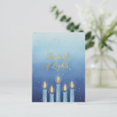 Hanukkah Lights Postcard ポストカード (スタンド正面)