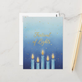 Hanukkah Lights Postcard ポストカード