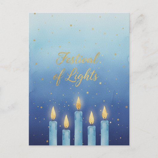 Hanukkah Lights Postcard ポストカード (正面)