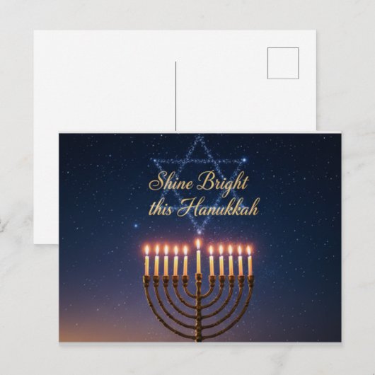 Hanukkah Lights Postcard ポストカード (正面/裏面)