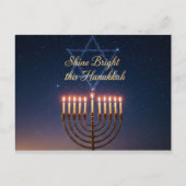 Hanukkah Lights Postcard ポストカード (正面)