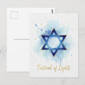 Hanukkah Lights Postcard ポストカード (正面/裏面)