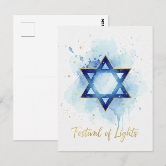 Hanukkah Lights Postcard ポストカード (正面/裏面)