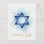 Hanukkah Lights Postcard ポストカード (正面)