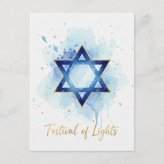 Hanukkah Lights Postcard ポストカード (正面)
