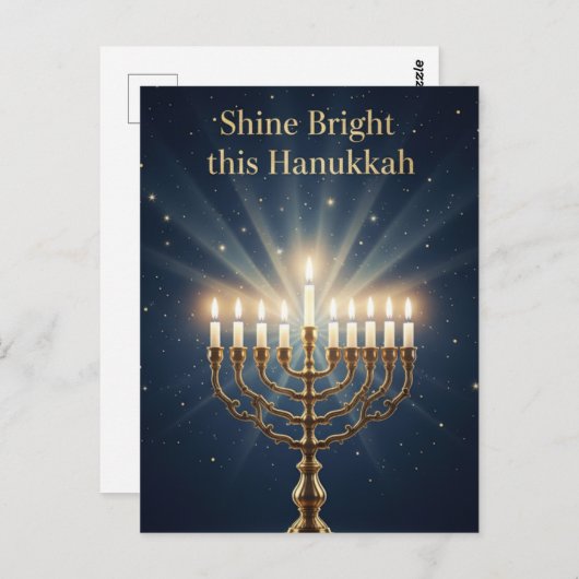 Hanukkah Lights Postcard ポストカード (正面/裏面)