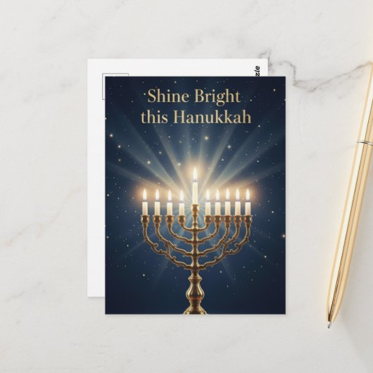 Hanukkah Lights Postcard ポストカード (正面/裏面インサイチュ)