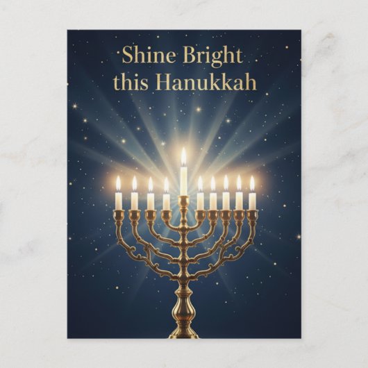 Hanukkah Lights Postcard ポストカード (正面)