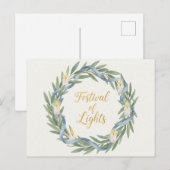 Hanukkah Lights Postcard ポストカード (正面/裏面)