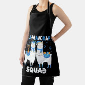 Hanukkah Llama Christmas Happy Llamakah Squad Cute エプロン (インサイチュ)