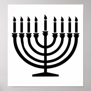 Hanukkah Menorah ポスター