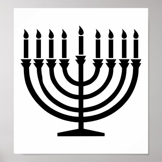 Hanukkah Menorah ポスター (正面)