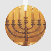 Hanukkah Menorah Festival of Lights Ornament オーナメント (裏面)