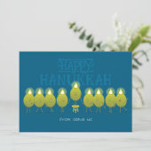 Hanukkah Menorah Olives | Teal Blue Group シーズンカード (スタンド正面)