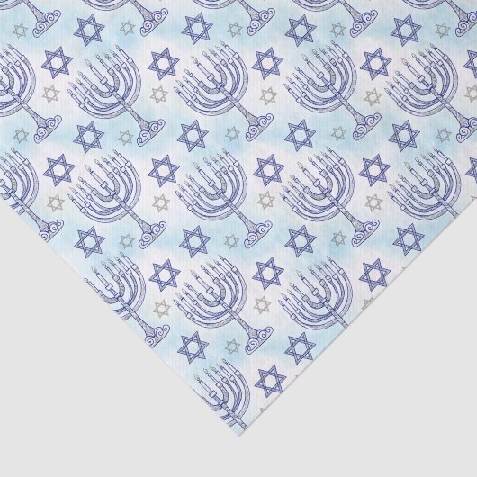 Hanukkah Menorah Star of David Doodle Art Style 薄葉紙 (詳細)