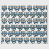 Hanukkah Menorah With Bow  ラッピングペーパー (フラット)