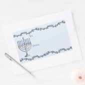 Hanukkah Menorahs Sticker 長方形シール (封筒)
