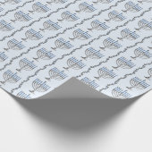 Hanukkah Menorahs Wrapping Paper ラッピングペーパー (角)
