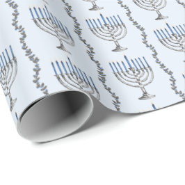 Hanukkah Menorahs Wrapping Paper ラッピングペーパー