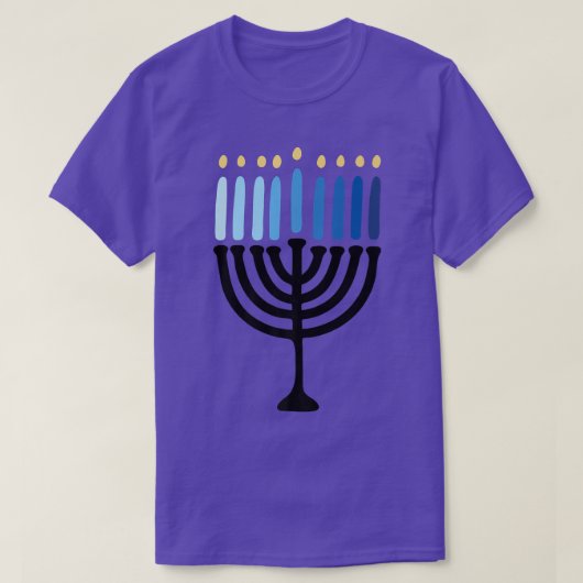 Hanukkah Minimalistic Menorah Hanukkah Tシャツ (デザイン正面)