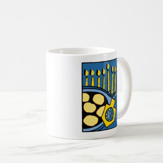 Hanukkah Mugパーソナライズオユーモアのあるプション コーヒーマグカップ (正面右)