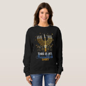 Hanukkah Pajama This is My Hanukkah 2022 スウェットシャツ (正面フル)