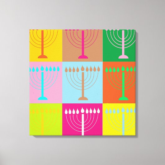 hanukkah Pop Art キャンバスプリント (正面)