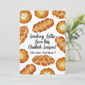 Hanukkah Pun Illustration – Latkes and Challah シーズンカード (スタンド正面)