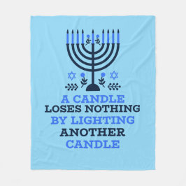 Hanukkah Quote Fleece Blanket フリースブランケット