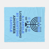 Hanukkah Quote Fleece Blanket フリースブランケット (正面(横))