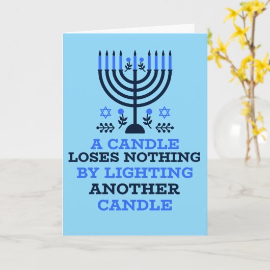 Hanukkah Quote Hanukkah Card カード (黄色い花)