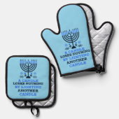 Hanukkah Quote Potholder Set 鍋つかみ&鍋敷きセット (正面/裏面)
